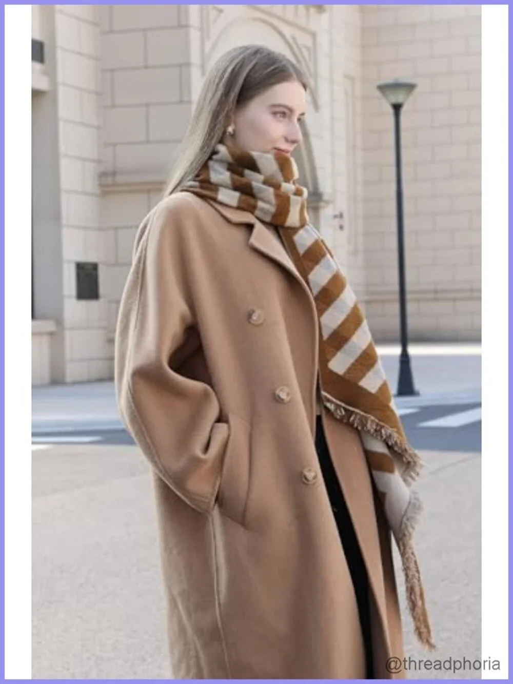 Diagonal Checkered Scarf Winter Shawl Thick Cashmere-Like Soft Wrap Warm Scarves